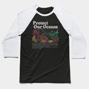 World Ocean Day On Back Baseball T-Shirt